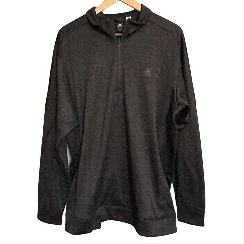 Adidas 1/4 Zip Pullover Smooth Fleece Sweater Sweatshirt Mens XLarge EUC